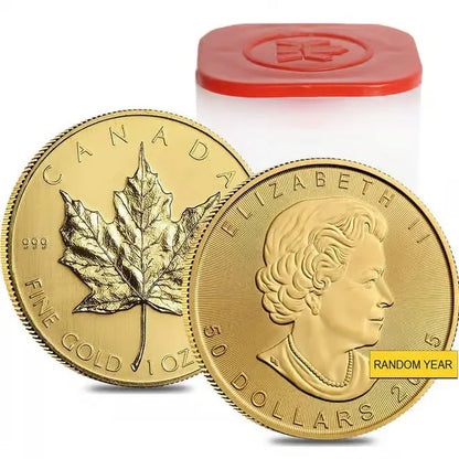 1 oz Canadian Gold Maple Leaf $50 Coin (Random Year)